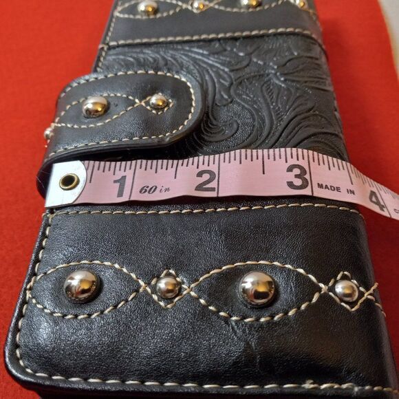 Black Full Length Wallet Cottagecore Grandmacore - Picture 6 of 7